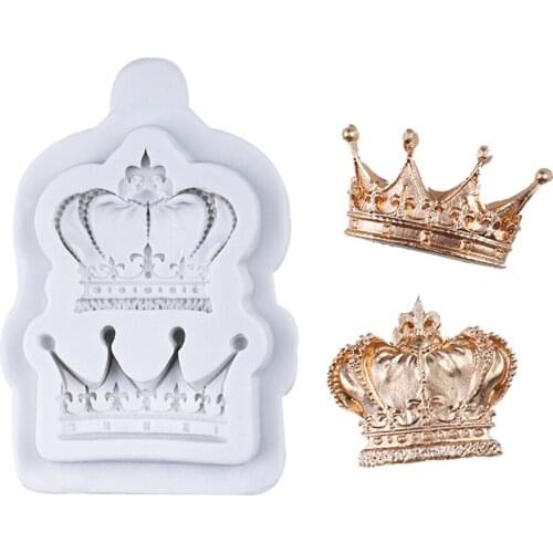 Princess Queen Crowns Fondant Silicone Mold for DIY Pastry Cupcake Dessert Lace Cake Decoration Kitchen Accessories Baking Tool