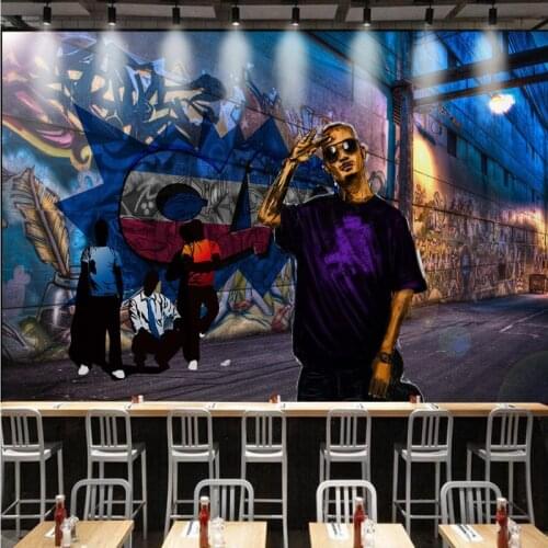 Drop Shipping Custom 3d Wallpaper Custom Bar KTV Modern Graffiti Background Wall Fresco Corridor Internet Cafe Wallpaper Mural
