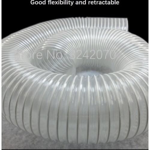 Hot sell PVC transparent hose, ventilation and exhaust pipe, woodworking machinery suction tube vacuum cleaner, air duct plasti