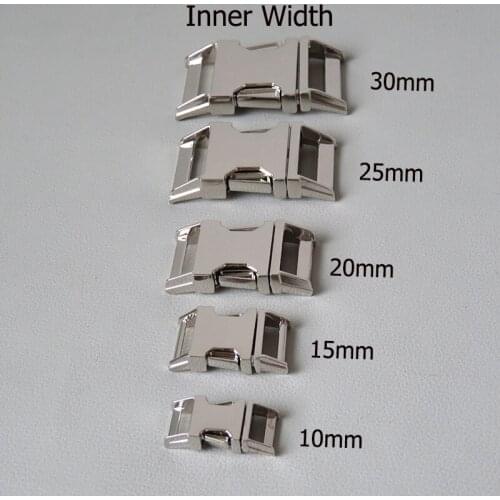 1Pc 10mm 15mm 20mm 25mm Webbing Strap Cat Dog Collar Paracord Ring Metal Buckle Seat Belt Clasp Snap Clip Hook Garment Accessory