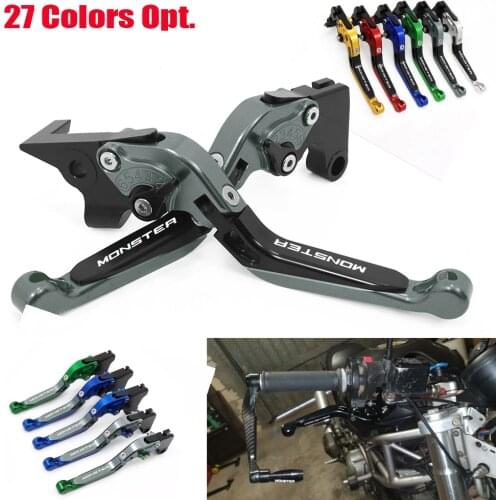 CNC Handle Motorcycle Folding Extendable Brake Clutch Levers For Ducati Monster ST2 M 400 600 620 695 750 919 796 696 M600 ST2