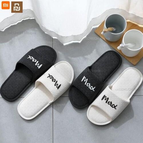 Xiaomi mijia simple home sandals and slippers home non-slip soft bottom indoor black and white couple outdoor slippers