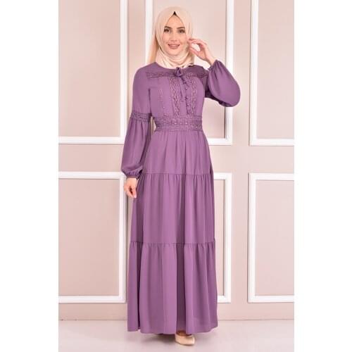 Şifon Elbise Gül Kurusu NEV14655