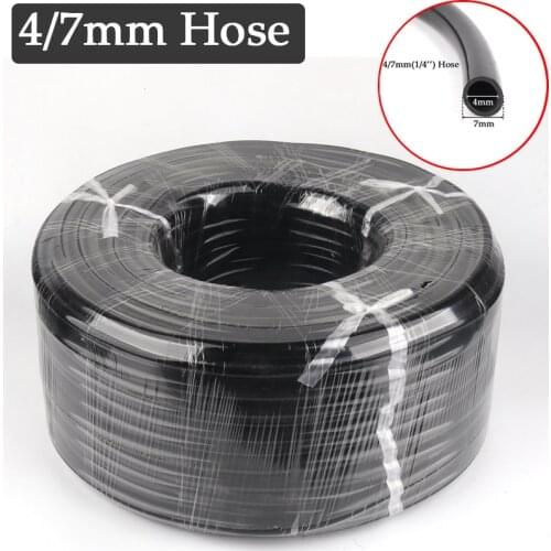 50M~5M 1/4'' 4/7mm Hose Garden Water Anti aging PVC Agricultural irrigation Soft Tube Micro Drip Irrigation System Use Pipe Line