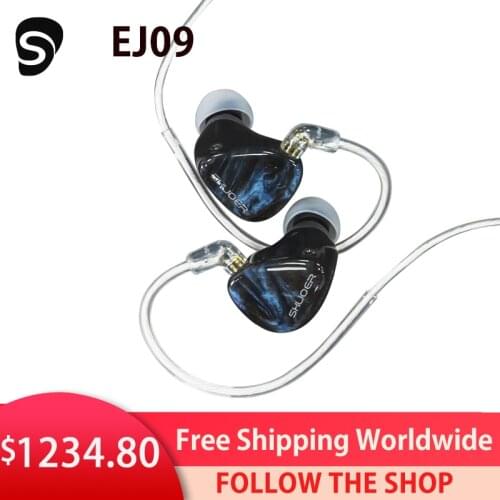 Shuoer EJ09 | Flagship 10mm Dynamic Electrostatic Ba Driver Hybrid Iem Headphones With Monocrystalline Silver / Copper Cable