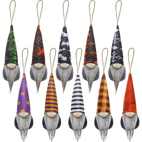 Halloween Gnome Hanging Ornaments Decorations, Halloween Gnomes Decorations Plush Elf For Halloween Decor