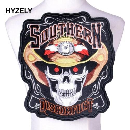 Embroidered Applique Sewing Label punk biker Patches Clothes Stickers Apparel Accessories Badge