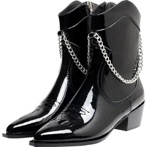 New Genuine leather Female boots Ankle womens boots The European boots shoes Size 34-41