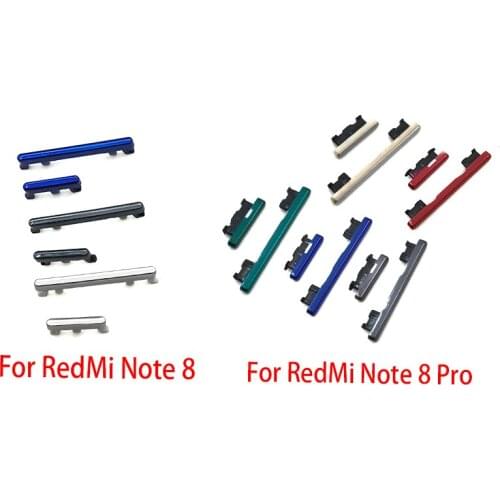 10Pcs/Lot, Power Volume Side Button For Xiaomi Redmi Note 8 Pro Side Key Repair Parts
