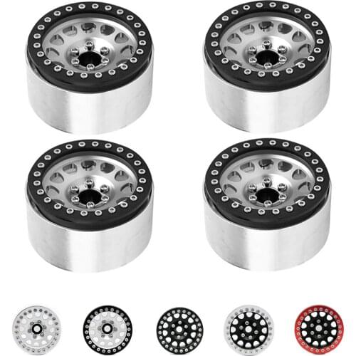 Hot 4PCS Metal 2.2 Beadlock Wheel Rim 12-Spoke Wheel Hub for 1:10 RC Crawler Axial SCX10 II 90046 AXI03007 TRX-4 Tamiya MST