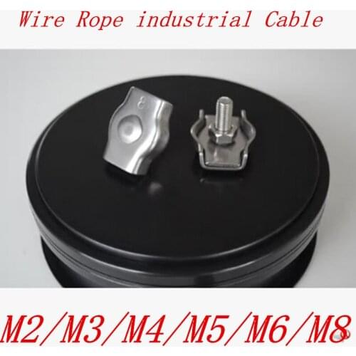50pcs M2 M3 M4 M5 M6 304 Stainless Steel Wire Rope Grip Cable Simplex Clamp
