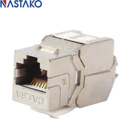 Cat6A RJ45 Keystone Connector Cat 6a Network RJ45 Shielded Keystone Ethernet Module socket Jack