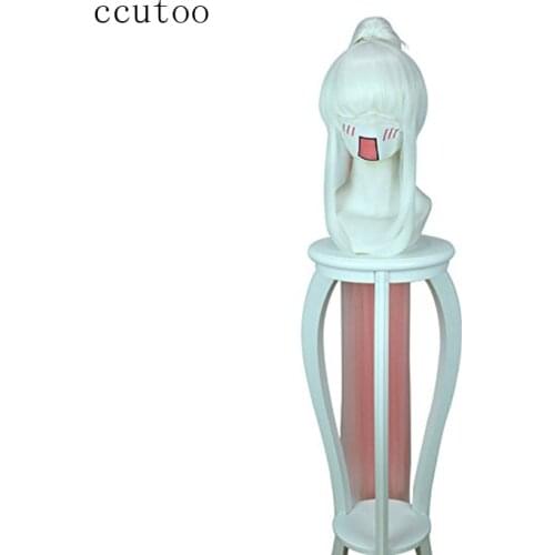 Ccutoo Tales of Zestiria Lailah 120cm White Pink Ombre Synthetic Hair Cosplay Wig + 1Clip on Ponytail