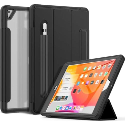 DUNNO For 2019 iPad 10.2 Case For iPad 7th 8th Generation Case With Pencil Holder Smart Case Auto Sleep/Wake For iPad 7 Cover