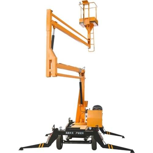 Qiyun CE ISO Outdoor Use Cherry Picker Lift 12m Electric Man Lift Machine Hydraulic Articulating Boom Lift