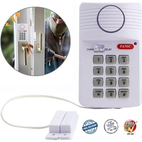 Loud Wireless Door Alarm Security Pin Panic Keypad For Home Office Garage Shed Door Security Alarm Home Security