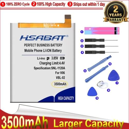 HSABAT 0 Cycle 3500mAh VBL-02 Battery for VERTU V06 High Quality Mobile Phone Replacement Accumulator