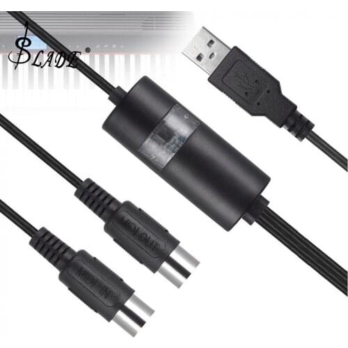 SLADE 2m USB to MIDI Cable Electric Piano Drum Guitar Music Compile Interface Adapter Cable Converter Support Windows and Mac OS