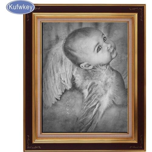 KUFWKEY cute baby Painting 5d mosaic diamond embroidery angels diamond painting cross stitch rhinestone picture home decoration