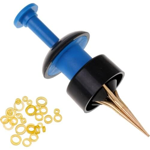 MagiDeal Portable Copper Bloodworm Clip Baits Lures Earthworm Clip Tool for touch fishing lure with hands when hooking