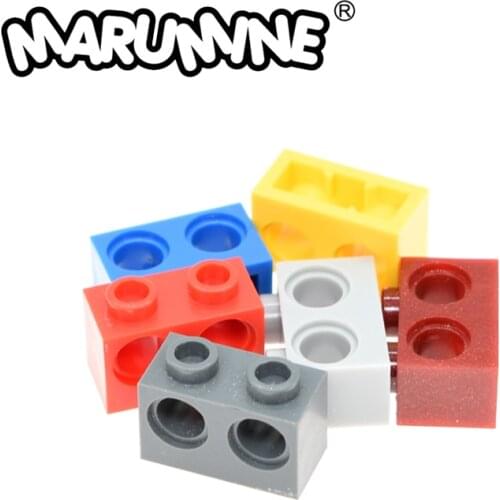 Marumine 1x2 with 2 Holes Technic Brick 32000 30PCS Classic Building Blocks Pieces Magic Robot Educational Toys for Starter Kids