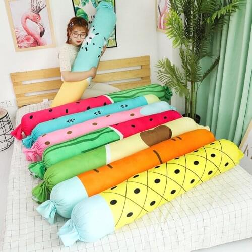 70-170cm Long Cartoon Fruit Carrot Plush toy Cute Vegetable Strawberry Avocado Sleep Pillow Stuffed Soft Toys for Children Gift