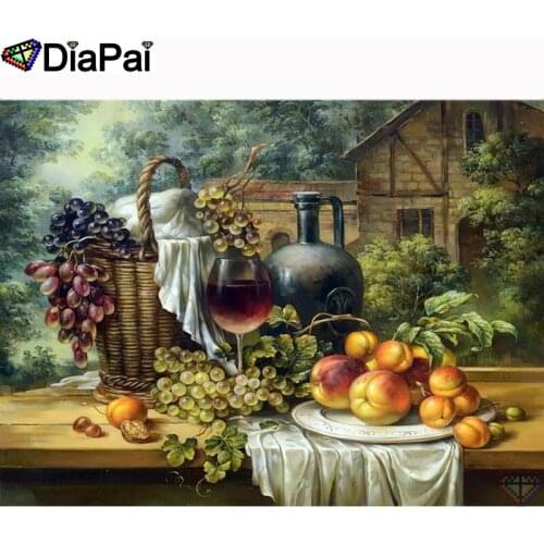 DIAPAI Diamond Painting 5D DIY 100% Full Square/Round Drill "Fruit landscape" Diamond Embroidery Cross Stitch 3D Decor A23375