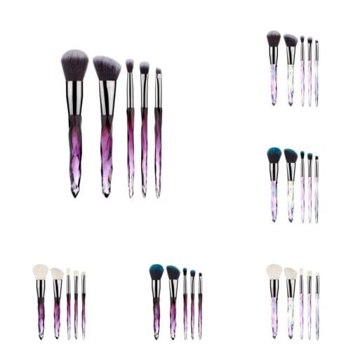 5Pcs/Set Crystal Style Makeup Brushes Set Powder Foundation Eye Blush Brush Cosmetic Professional Makeup Brush Kit Tools T0367