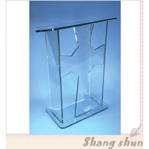 Floor Standing Acrylic Speech Lectern Clear Acrylic Podium Acrylic Podium Pulpit Lectern