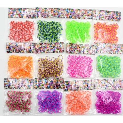 New! 2020 Hot Diy Toys Rubber Bands Bracelet for Kids or Hair Rubber Loom Bands Refill Rubber Band Make Woven Bracelet DIY Gift