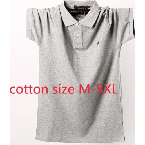 New Arrival Summer Fashion Large Polo Shirt Men Short Sleeve Clothes Cotton Casual Breathable Plus Size L XL 2XL 3XL 4XL 5XL