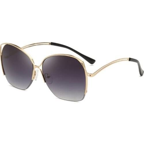 New type of sunglasses with big frame and metal cut-out sunglasses women mens sun glasses hot selling Colorful sunglasses with