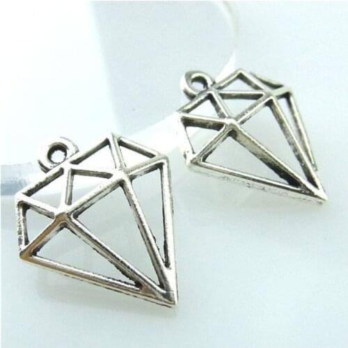 30pcs 13714 Charms Geometric Antique Silver Plated Pendants Making DIY Handmade Tibetan Silver Jewelry