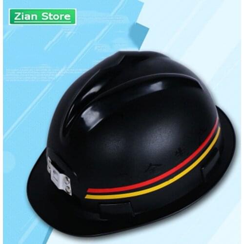 ABS Miners Underground Safety Helmet Construction Site Anti-static Miners Hat V-type Labor Protection Lamp Working Helmet