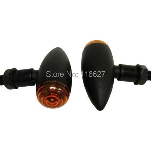 Wholesale BLACK AMBER BULLET TURN SIGNALS for Harley Dyna Sportster V-Rod Victory Honda Kawasaki Suzuki Yamaha Cruiser