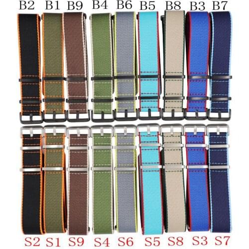 Premium Quality Watch Strap Nylon Canvas NATO Seatbelt Watchband Military Sport Waterproof Wrist Band Bracelet 20mm 22mm