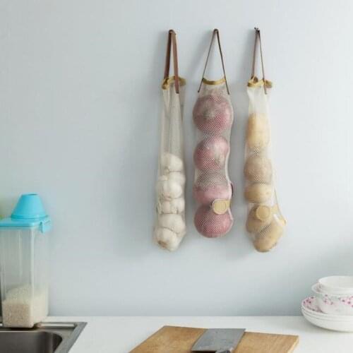 Mesh Net Breathable Fruit Vegetable Qualified Dropship Creative Furnishing Hollow Breathable Hanging Storage Bag F20173305