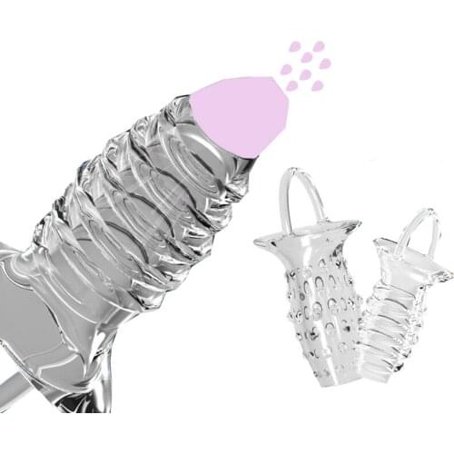 Silicone Reusable Penis Sleeve Strapon Delayed Ejaculation Chastity Device Lock Sperm Erection Sex Toy For Men Dick Cover 18