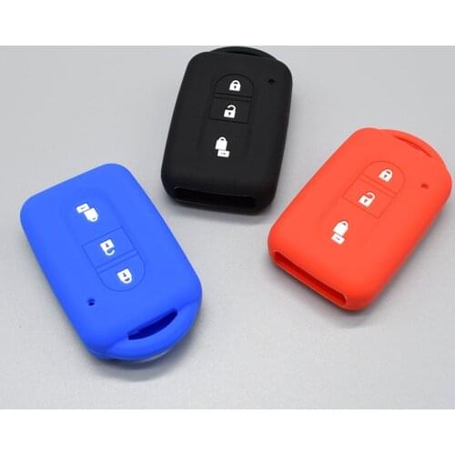 Silicone rubber car key case cover For Nissan Duke MICRA QASHQAI JUKE X-Trail NAVARA 3 button remote key Protector shell