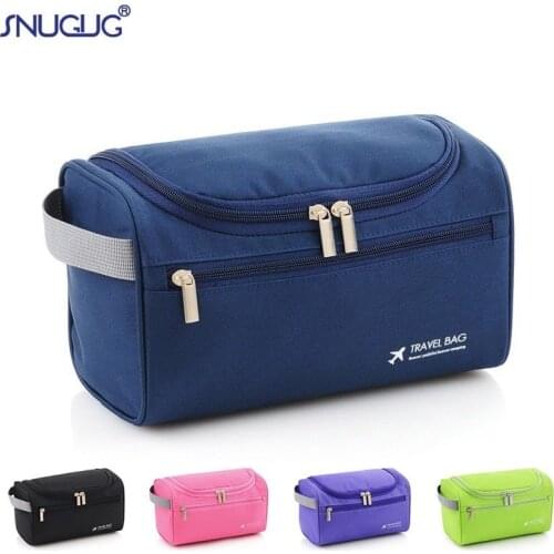SNUGUG Zipper Travel Cosmetic Bag Men Portable Women Make Up Bag Organizer Toiletries Suitcase For Cosmetics Zipper Toiletry Kit