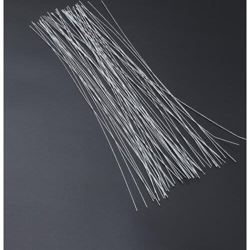 50pcs 24 Gauge White Floral Wire Stem Handmade Artificial Flower Arrangement Supplies For DIY Craft 40cm Artificial Flower Stem