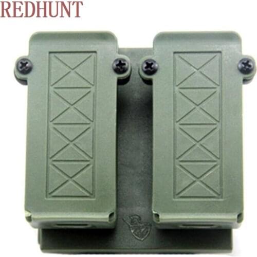 Tactical Single/Double Airsoft Magazine Pouch Universal 9mm Caliber Mag Case Hunting Equipment Accessories