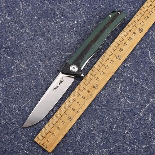 D2 Blade Carbon Fiber + G10 Handle Tactical Survival Camping Knife Outdoor Mountaineering Fishing Hunting Rescue Knife EDC Tool