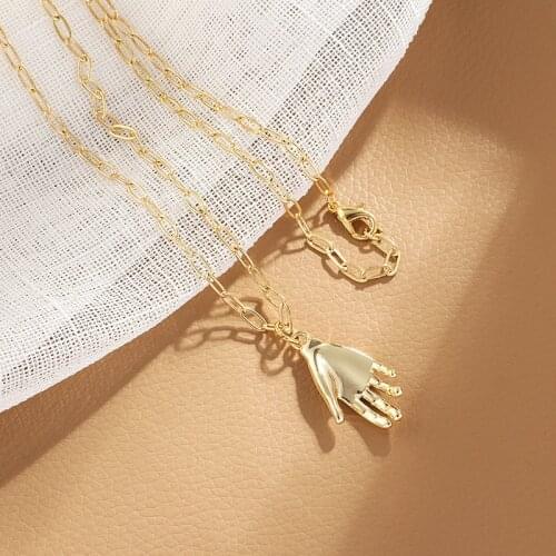 Thick Chain Toggle Clasp Gold Pendant Necklaces Mixed Linked Circle Necklaces for Women Minimalist Choker Necklace Hot Jewelry