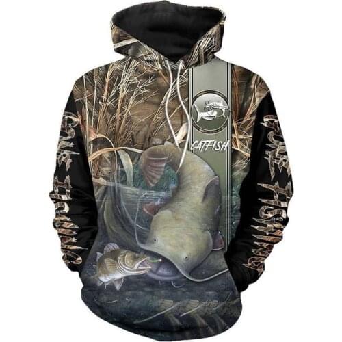 Fishing Catfish 3D Print Hoodies men/women Harajuku Fashion Hooded Sweatshirt Autumn Hoody Casual streetwear hoodie DY-412
