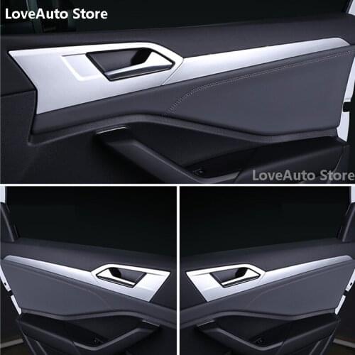 Car Inner Armrest Door Bowl Protective Frame Cover Interior Decoration for Volkswagen VW Jetta MK7 2019 2020 2021 Accessories
