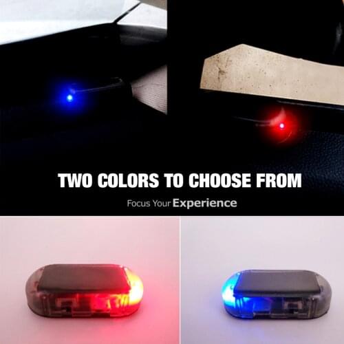 1PC LED Warning Light Fake Solar Power Alarm Lamp Security System Warning Theft Flash Blinking Anti-Theft Caution LED Light Car