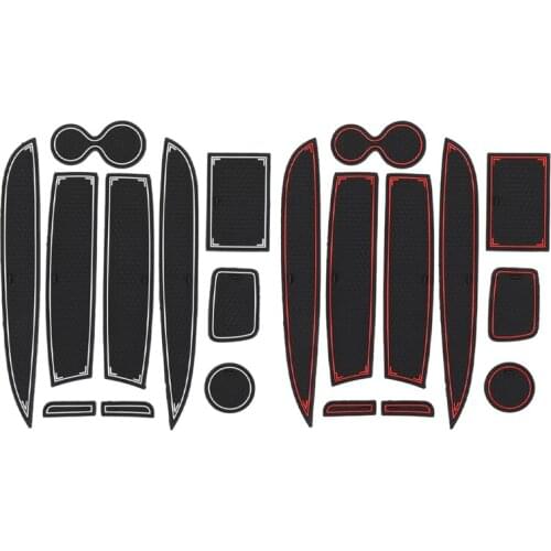 10Pcs Door Groove Mat for Renault Clio 4 Interior Decoration Anti-Slip Gate Slot Cup Pad Car Styling