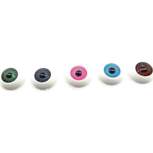 100pcs/Box Half Round Plastic Doll Eyes Mix color BJD EYES, Doll Dollfie Eyes Eyeballs Wholesale 12mm