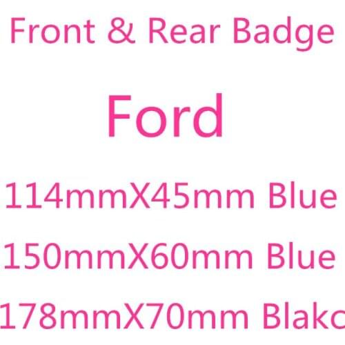 3D ABS Plating Blue Silver Car Hood Front Bonnet Grill Rear Trunk Emblem Logo Badge Sticker Accessories For F-ord Car Styling